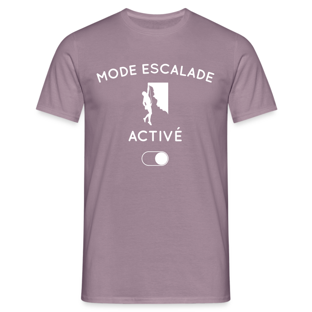 T-shirt Homme - Mode escalade activé - mauve gris 