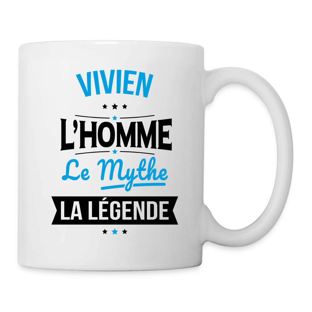 Mug blanc - Vivien - l'Homme - le Mythe - la Légende - blanc