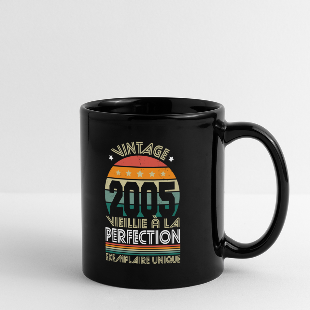 Mug uni - Anniversaire 20 Ans - Vintage 2005 - noir