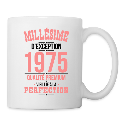 Mug blanc - Anniversaire 50 Ans - Millésime 1975 - blanc