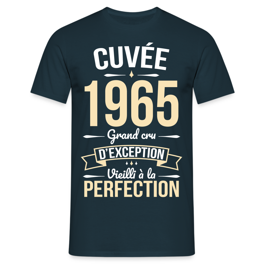 T-shirt Homme - Anniversaire 60 Ans - Cuvée 1965 - marine