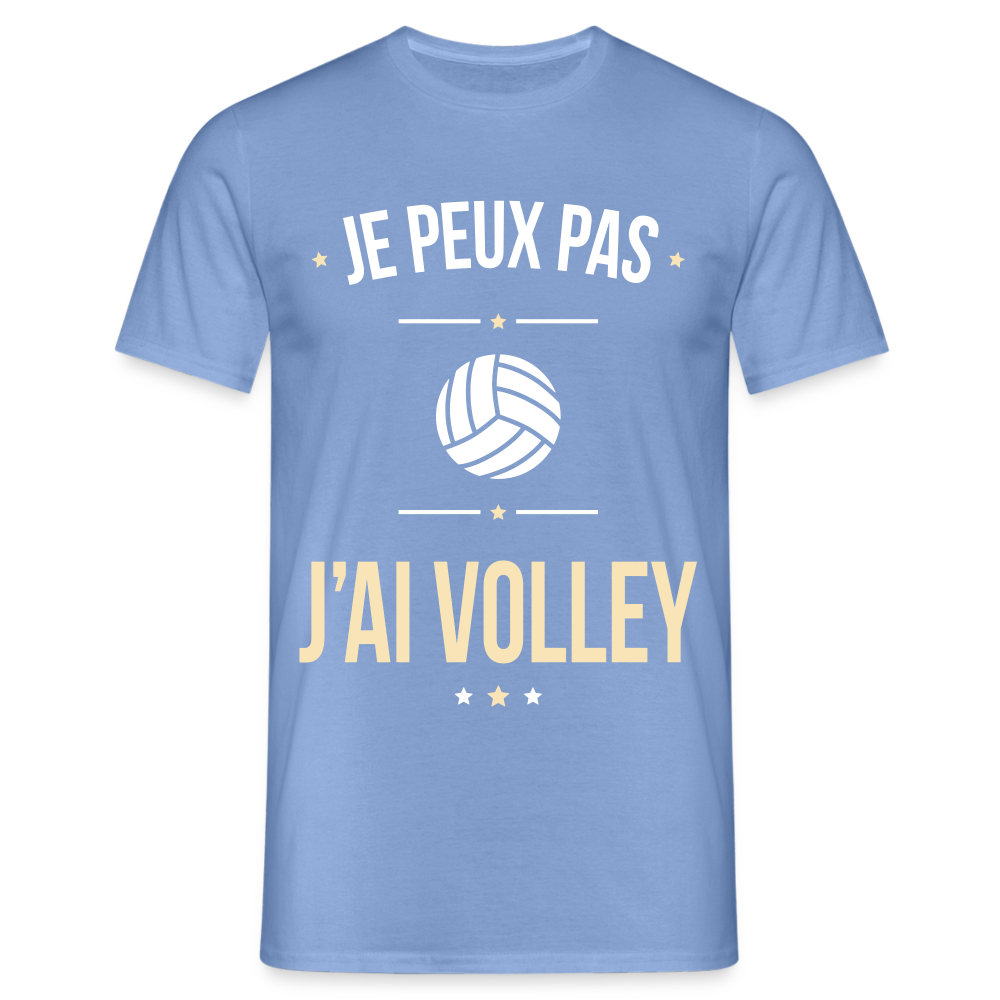 T-shirt Homme - Je peux pas j'ai Volley - carolina blue