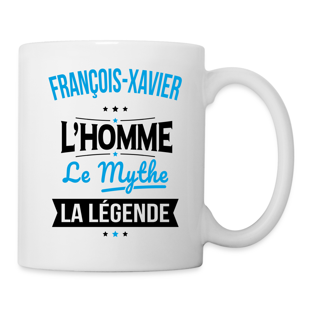 Mug blanc - François-Xavier - l'Homme - le Mythe - la Légende - blanc