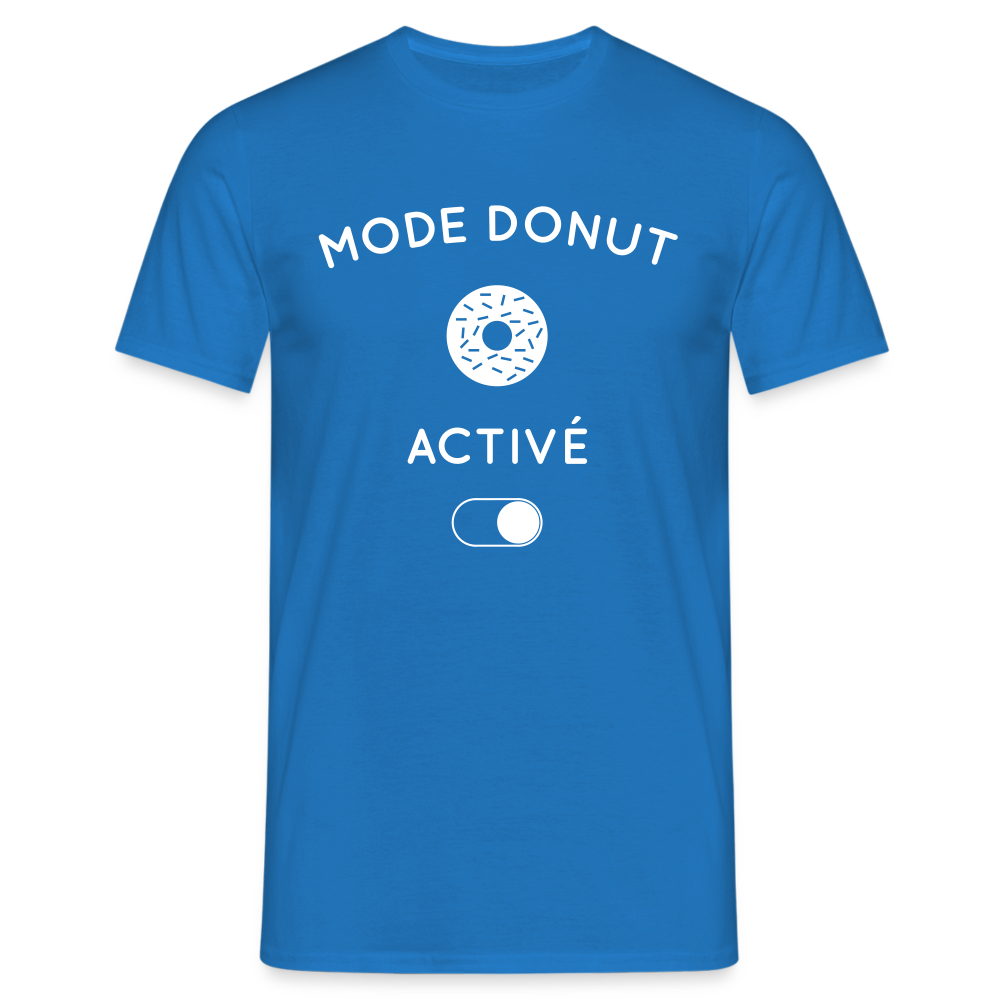 T-shirt Homme - Mode donut activé - bleu royal