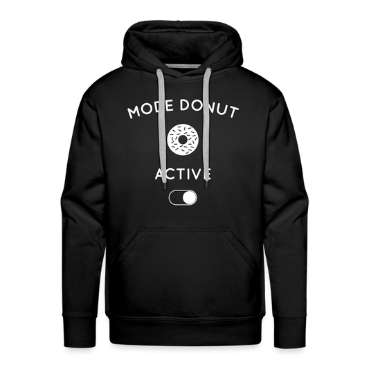 Sweat à capuche Premium Homme - Mode donut activé - noir