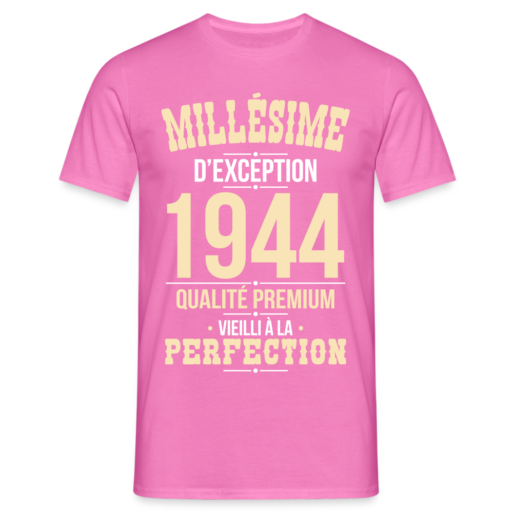 T-shirt Homme - Anniversaire 80 Ans - Millésime 1944 - rose