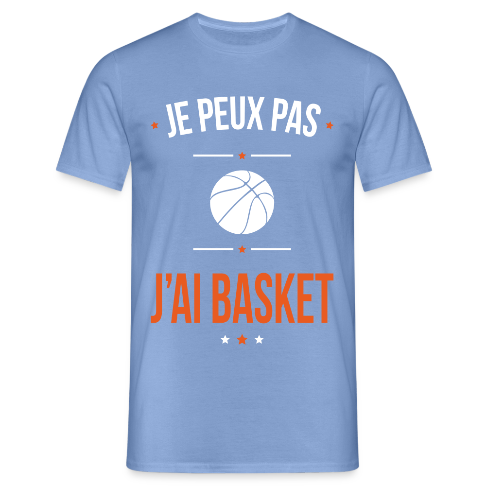 T-shirt Homme - Je peux pas j'ai Basket - carolina blue