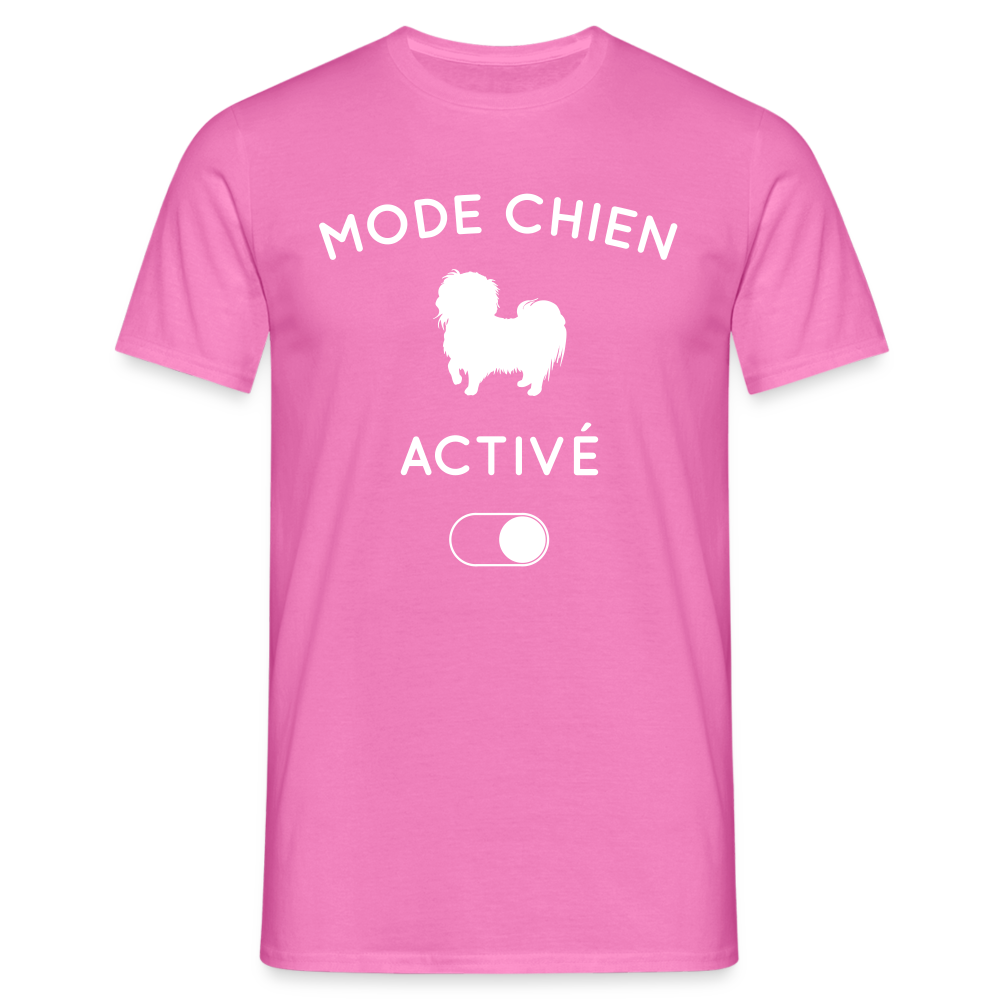 T-shirt Homme - Mode chien activé - rose