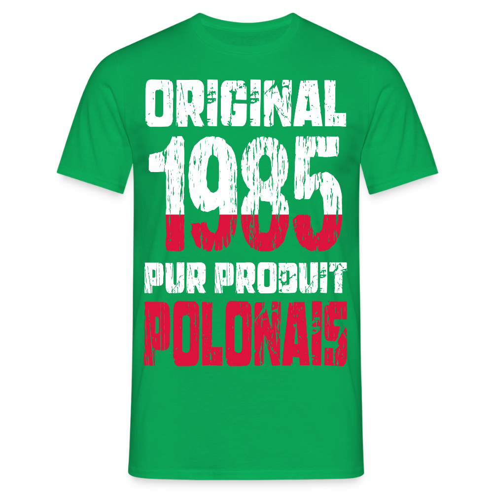 T-shirt Homme - Anniversaire 40 Ans - Original 1985 - Pur produit Polonais - vert