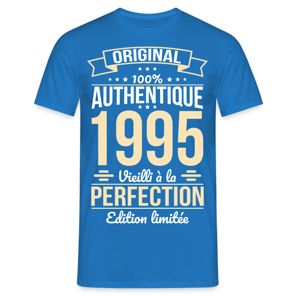 T-shirt Homme - Anniversaire 30 Ans - Original 1995 - bleu royal