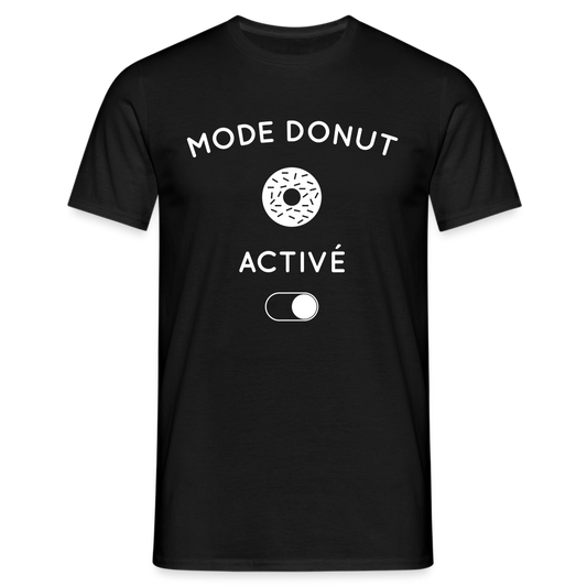 T-shirt Homme - Mode donut activé - noir