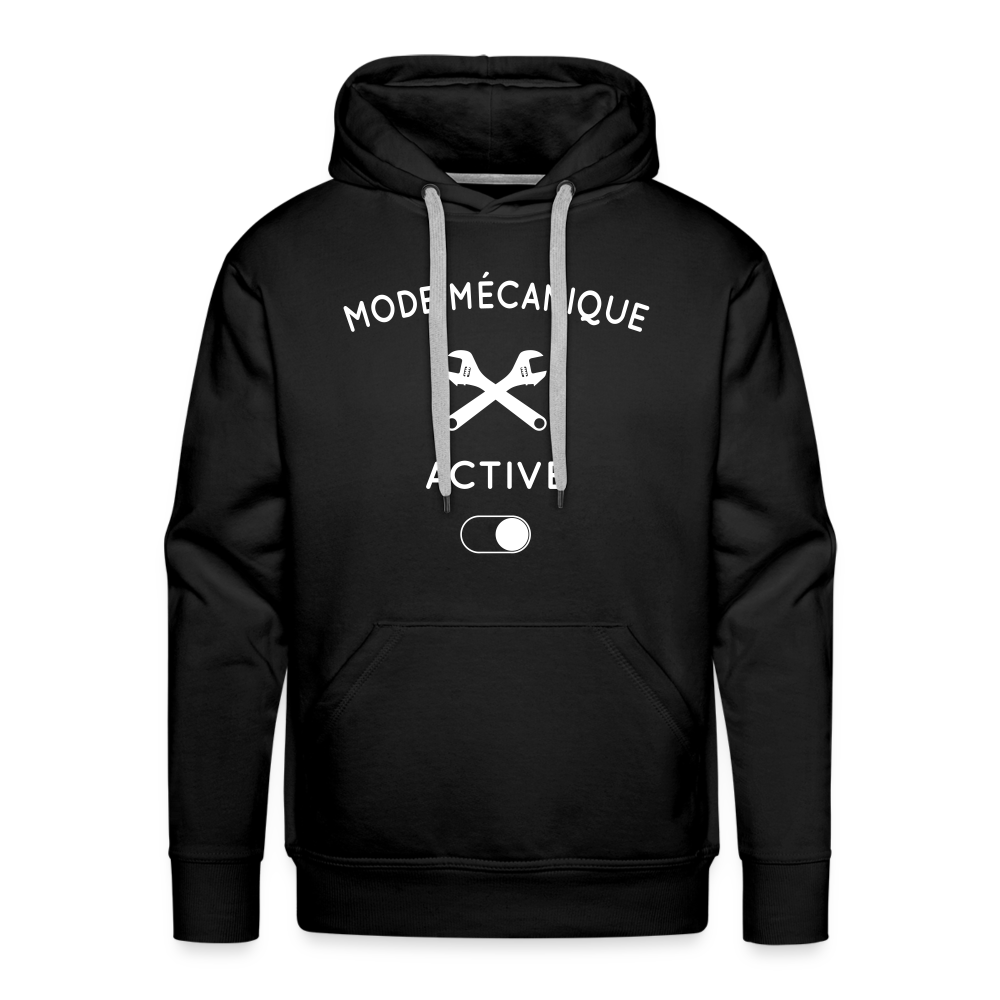 Sweat à capuche Premium Homme - Mode mécanique activé - noir