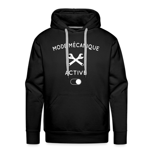 Sweat à capuche Premium Homme - Mode mécanique activé - noir