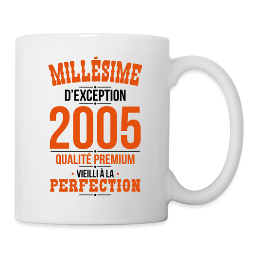 Mug blanc - Anniversaire 20 Ans - Millésime 2005 - blanc