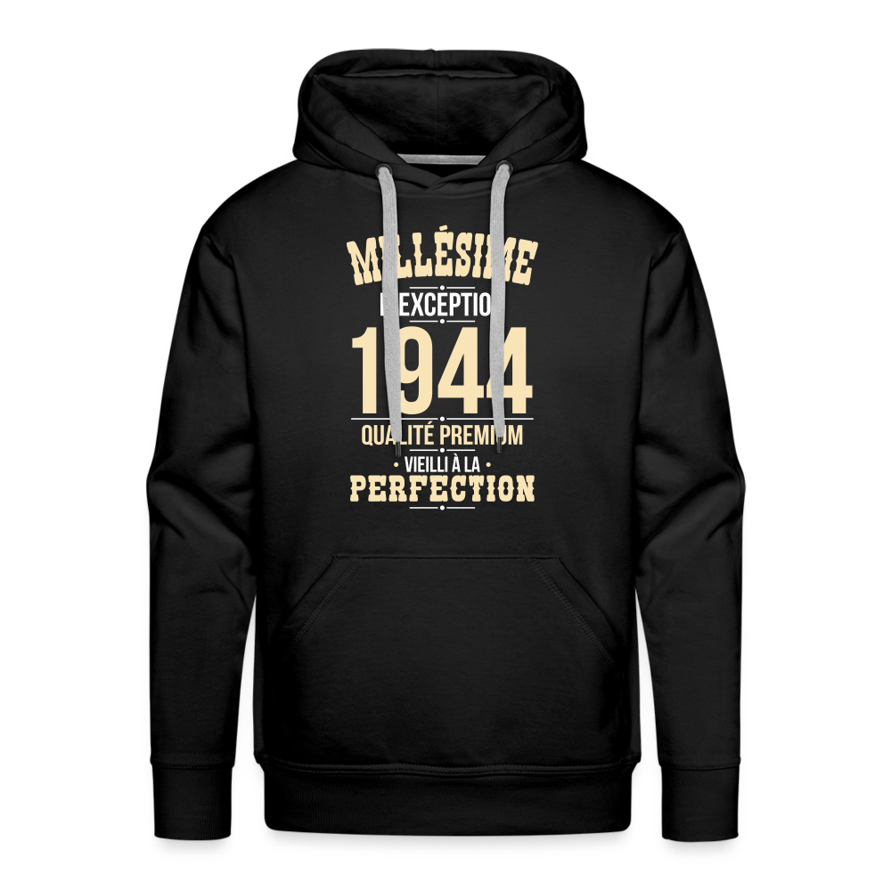 Sweat à capuche Premium Homme - Anniversaire 80 Ans - Millésime 1944 - noir