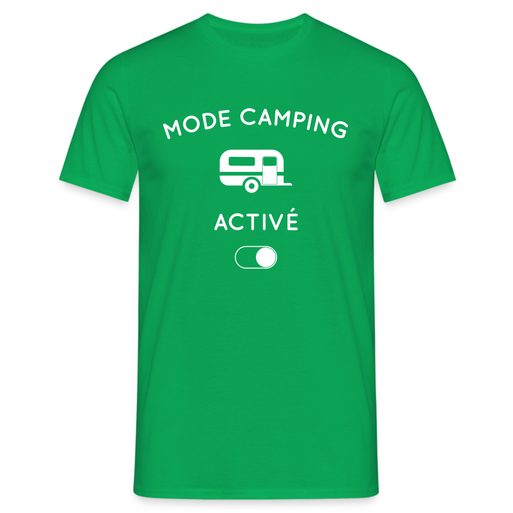 T-shirt Homme - Mode camping activé - vert