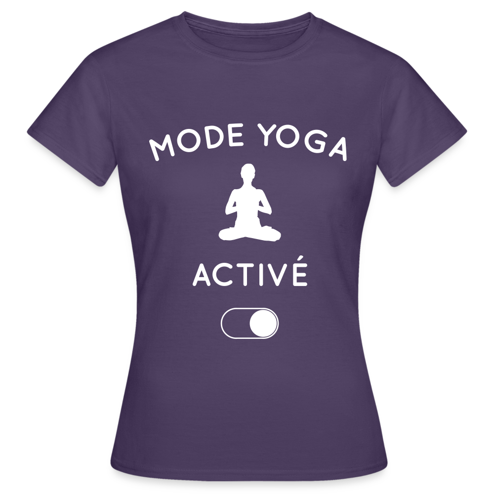 T-shirt Femme - Mode yoga activé - violet foncé