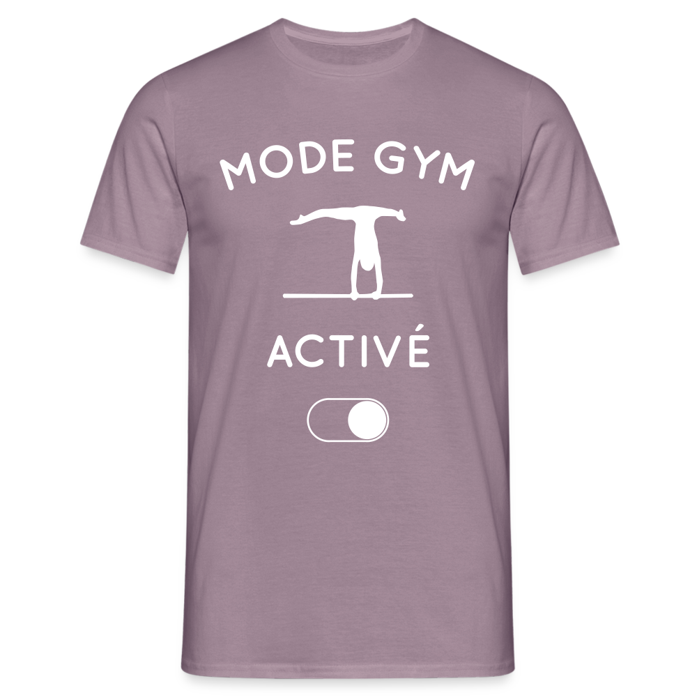 T-shirt Homme - Mode gym activé - mauve gris 