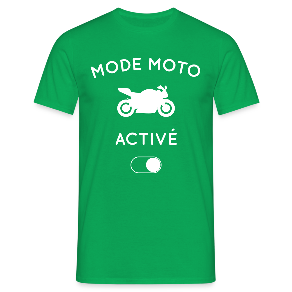 T-shirt Homme - Mode moto activé - vert