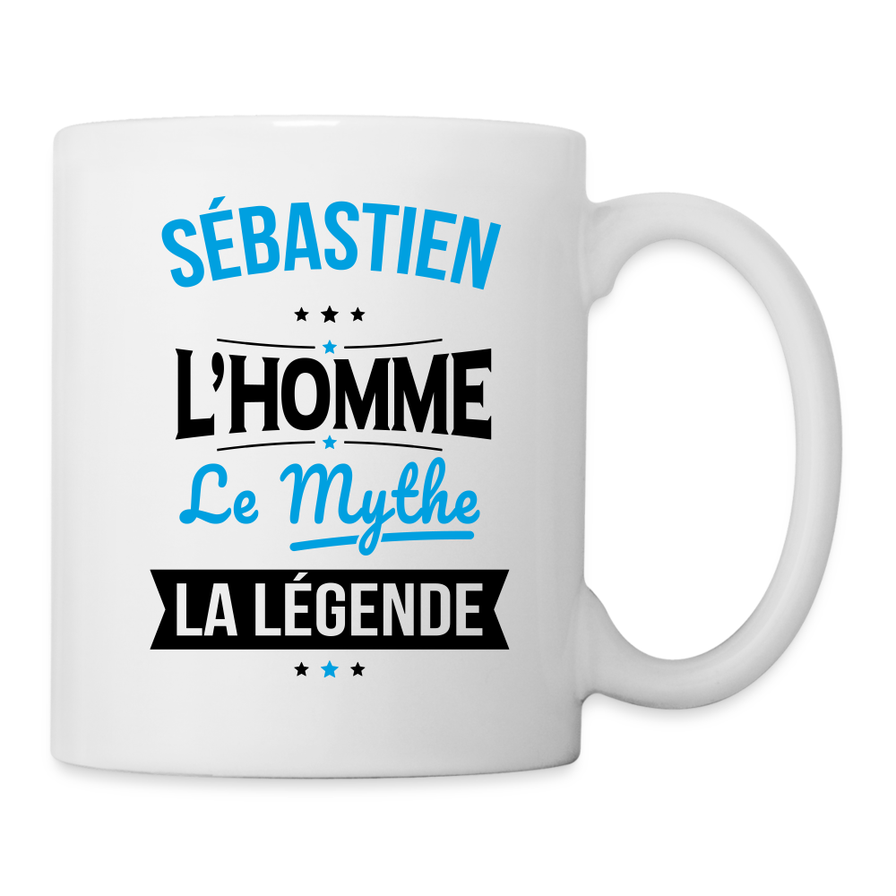 Mug blanc - Sébastien - l'Homme - le Mythe - la Légende - blanc