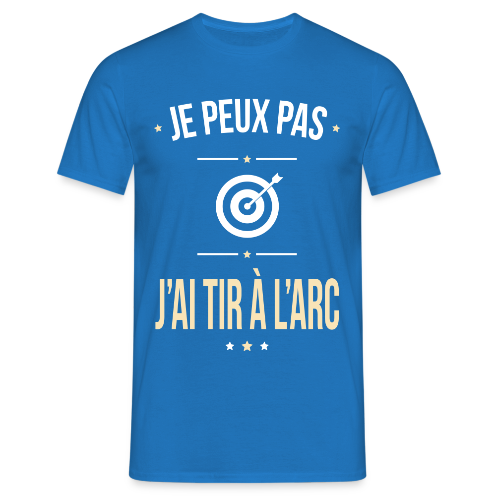 T-shirt Homme - Je peux pas j'ai tir à l'arc - bleu royal