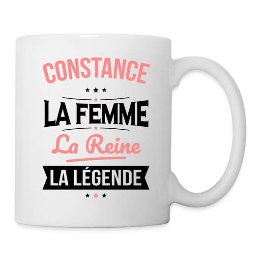 Mug blanc - Constance - la Femme - la Reine - la Légende - blanc