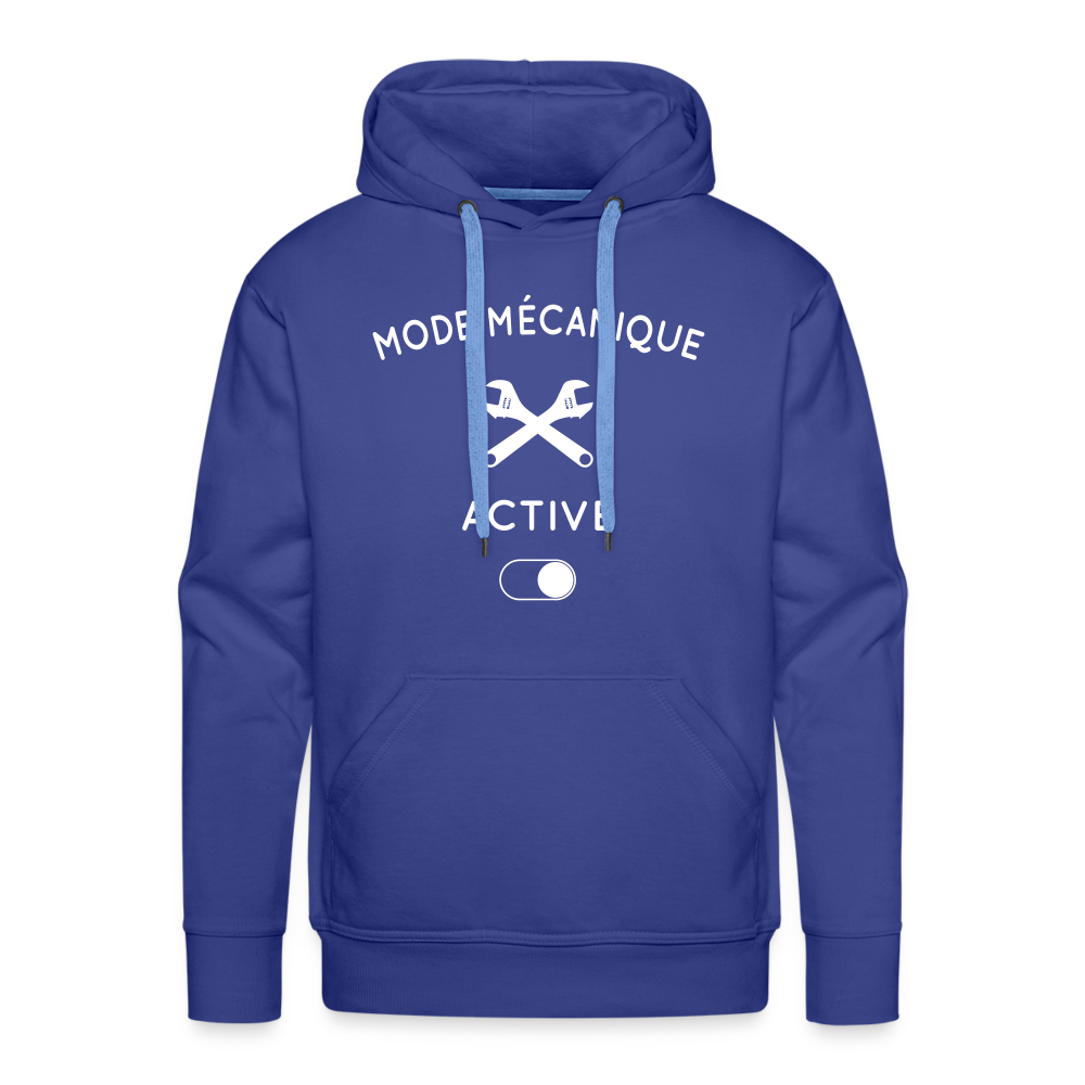 Sweat à capuche Premium Homme - Mode mécanique activé - bleu royal