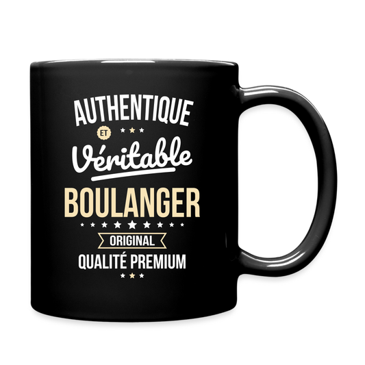 Mug uni - Authentique et véritable Boulanger - noir