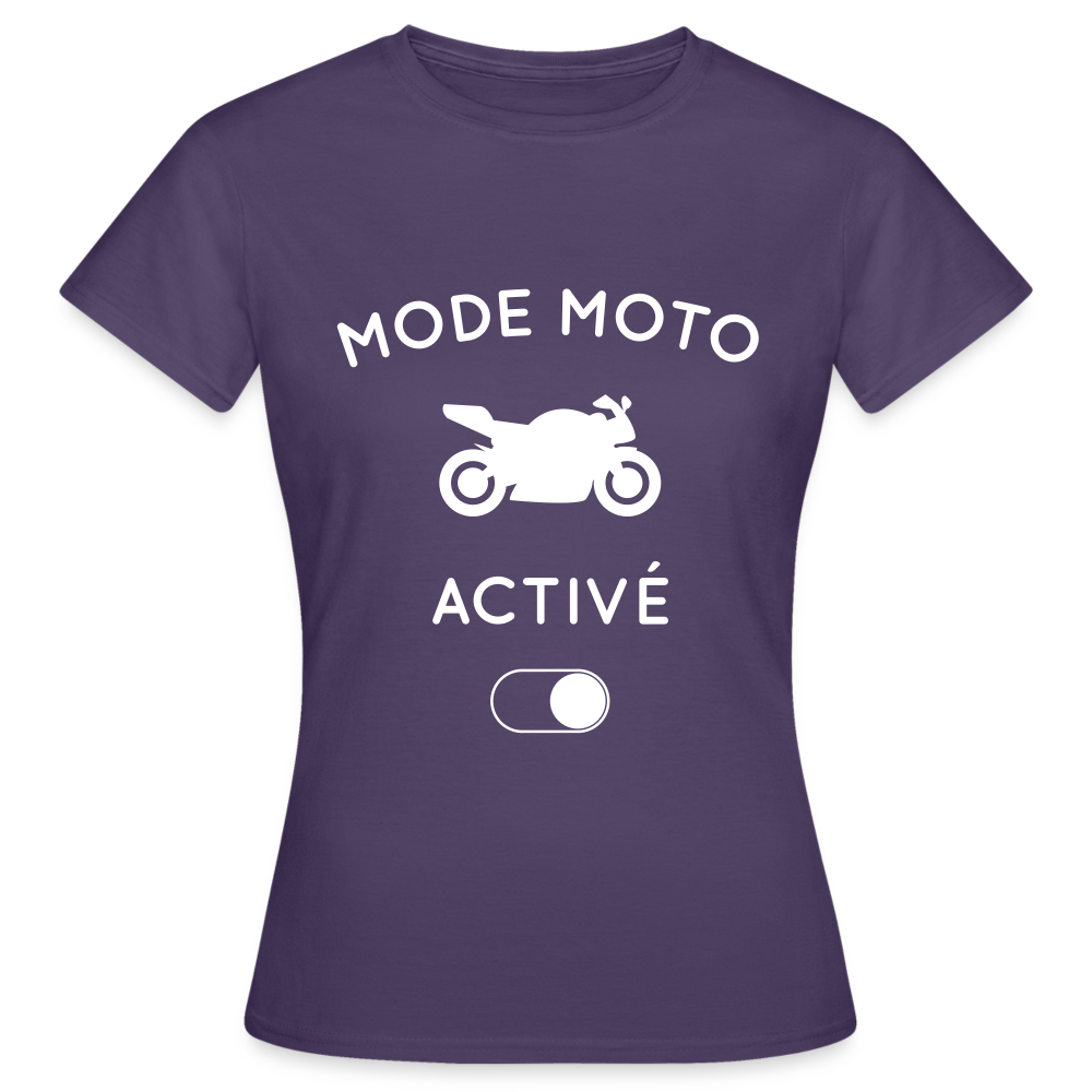 T-shirt Femme - Mode moto activé - violet foncé