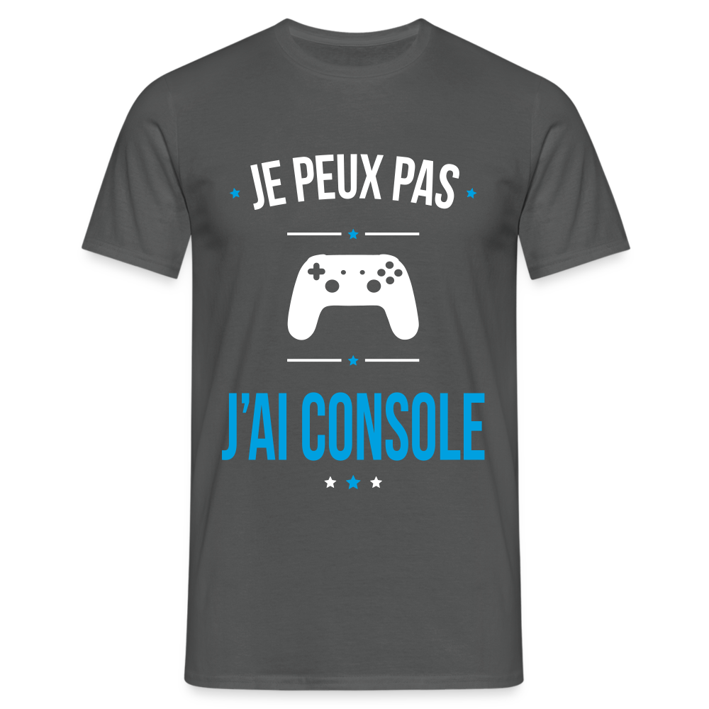 T-shirt Homme - Je peux pas j'ai Console - charbon