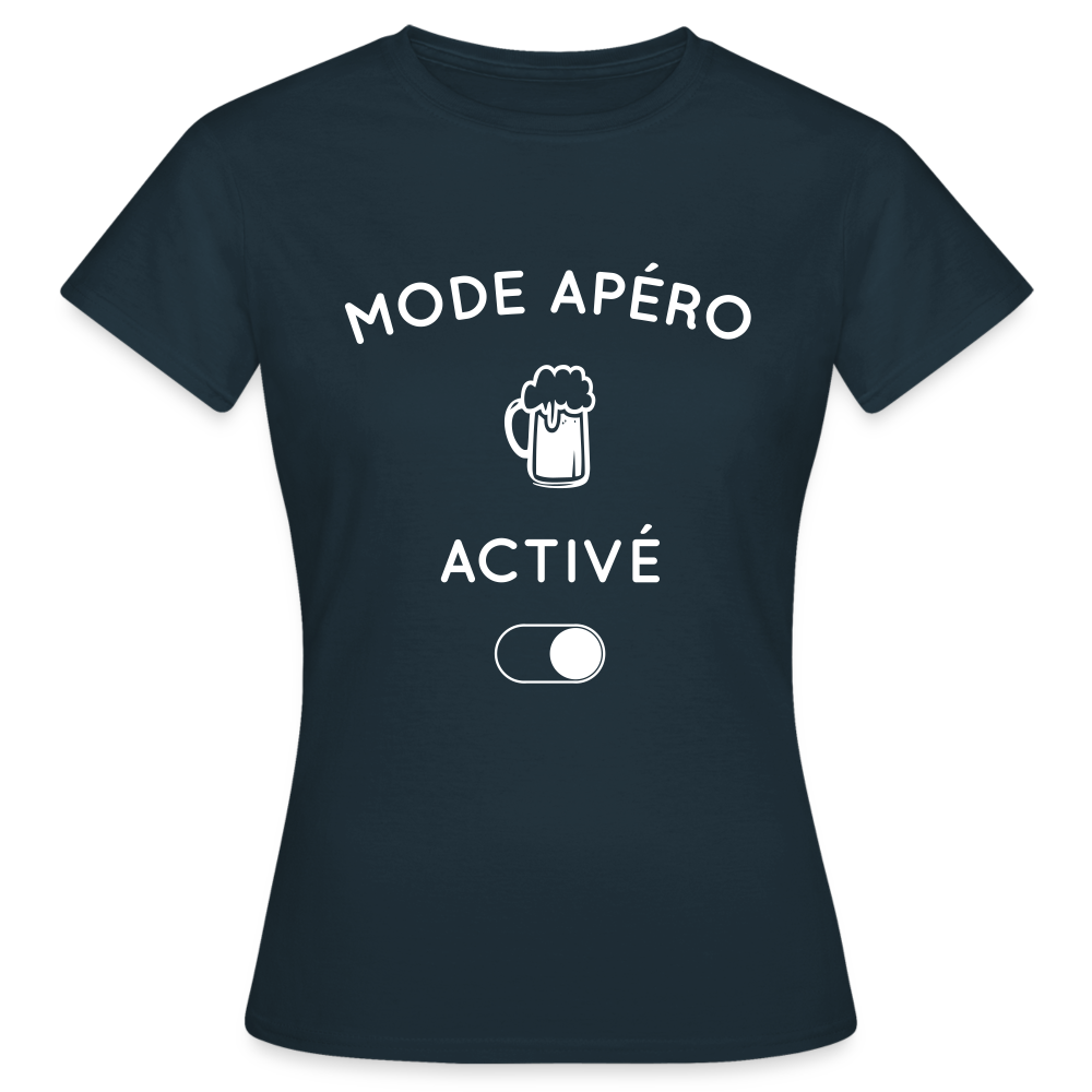 T-shirt Femme - Mode apéro activé - marine