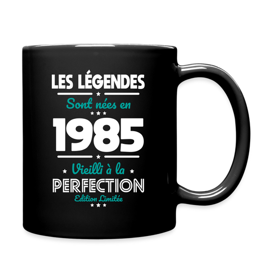 Mug uni - Anniversaire 40 Ans - Les Légendes sont nées en 1985 - noir