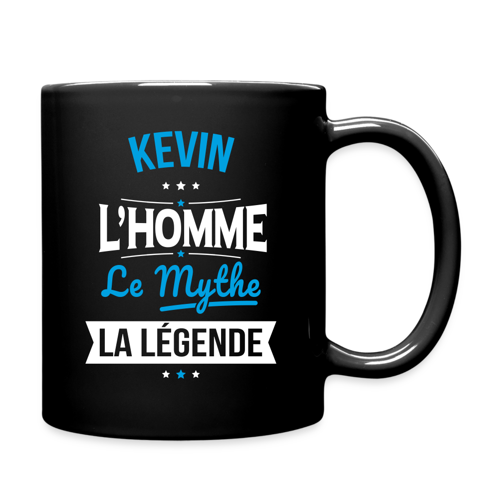 Mug uni - Kevin - l'Homme - le Mythe - la Légende - noir