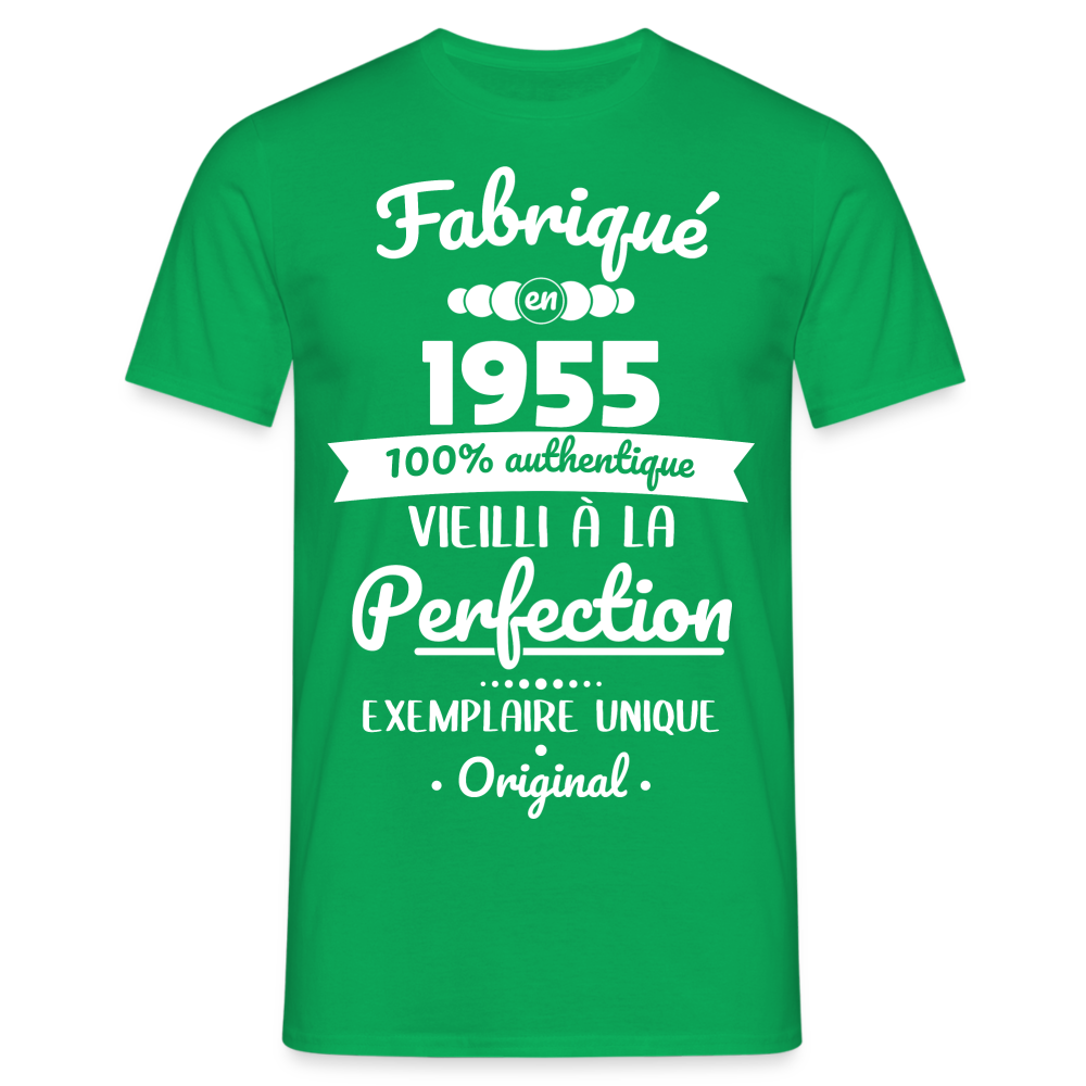 T-shirt Homme - Anniversaire 70 Ans - Fabriqué en 1955 - vert