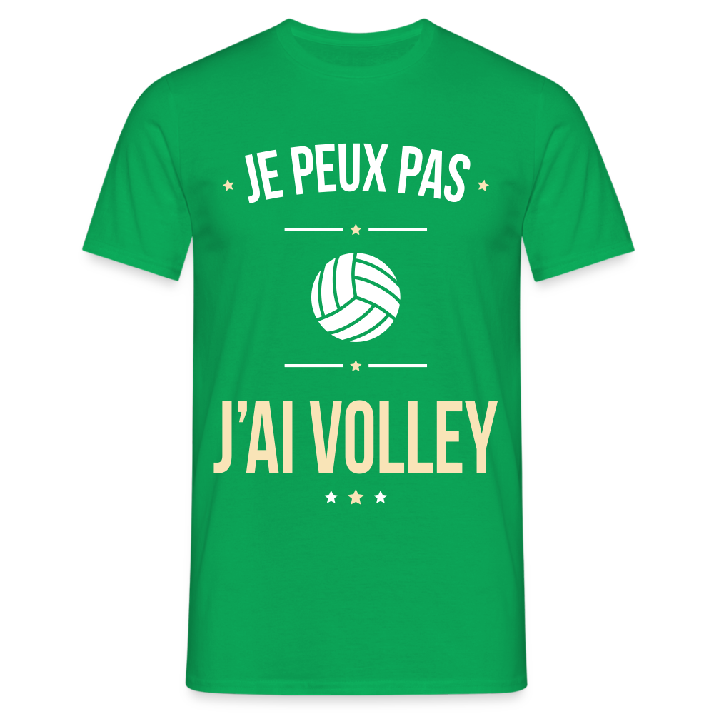 T-shirt Homme - Je peux pas j'ai Volley - vert