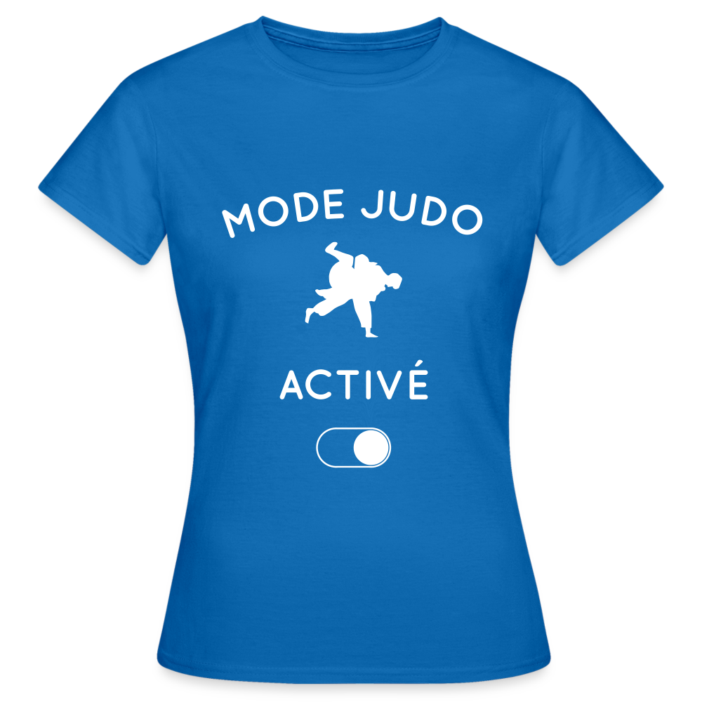 T-shirt Femme - Mode judo activé - bleu royal