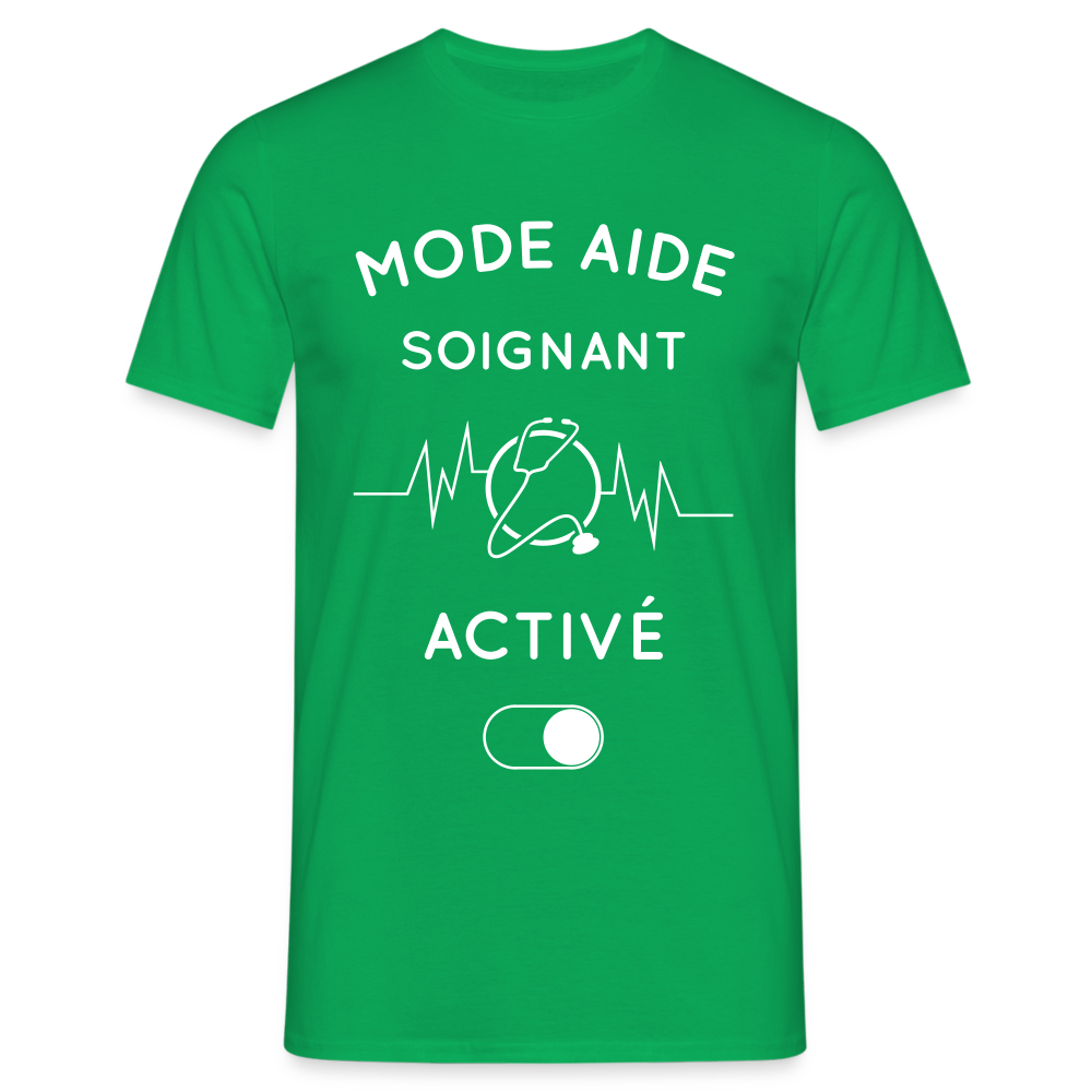 T-shirt Homme - Mode aide-soignant activé - vert