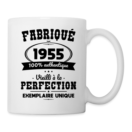 Mug blanc - Anniversaire 70 Ans - Fabriqué en 1955 - blanc