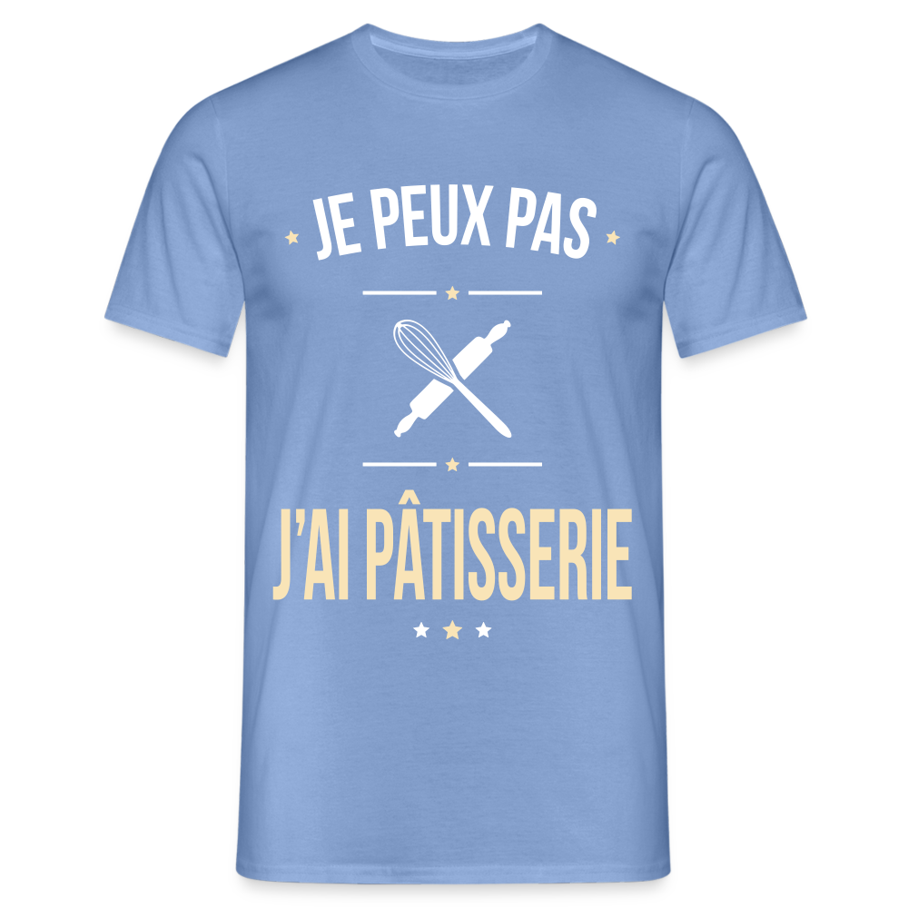 T-shirt Homme -  Je peux pas j'ai Pâtisserie - carolina blue