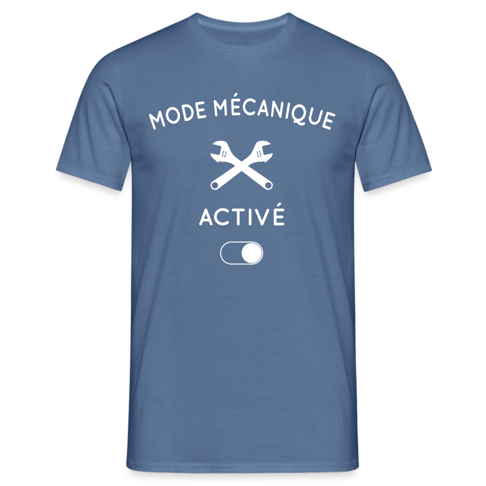 T-shirt Homme - Mode mécanique activé - bleu pigeon 