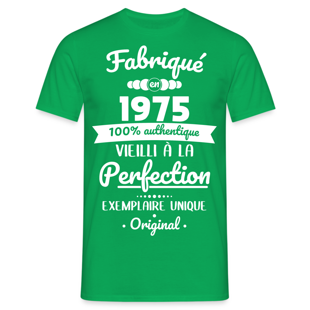 T-shirt Homme - Anniversaire 50 Ans - Fabriqué en 1975 - vert