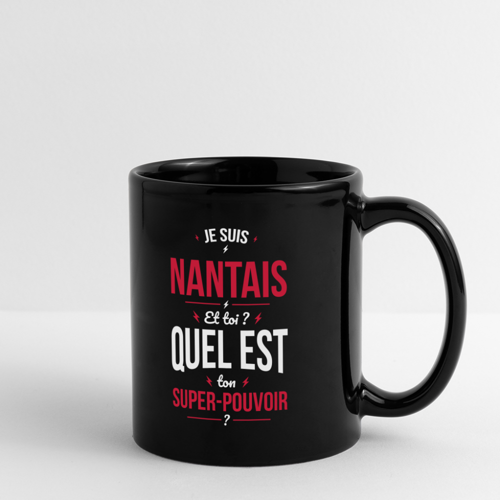 Mug uni - Je suis Nantais - Super-pouvoir - noir