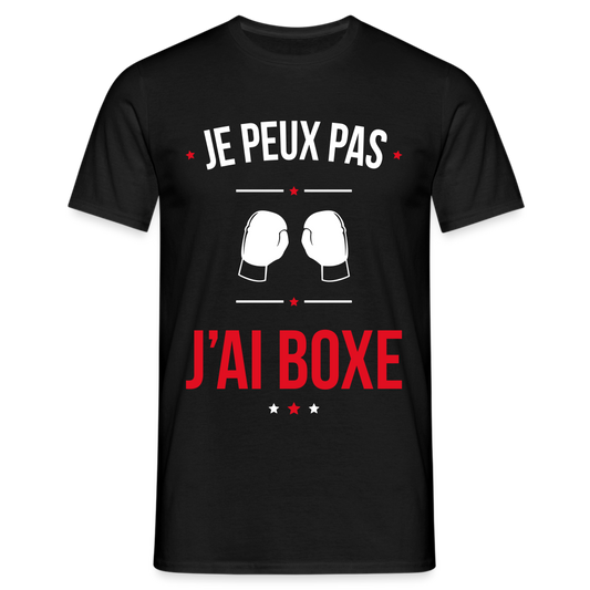 T-shirt Homme - Je peux pas j'ai Boxe - noir