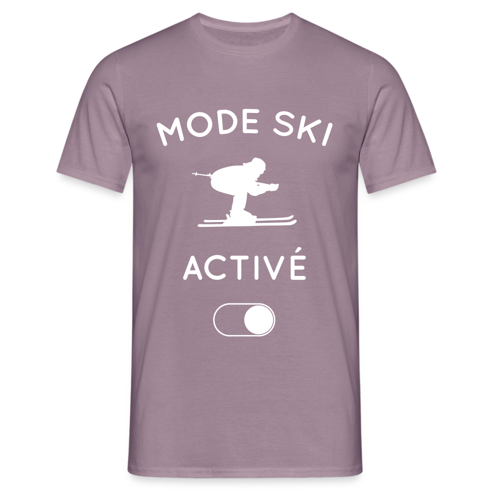 T-shirt Homme - Mode ski activé - mauve gris 