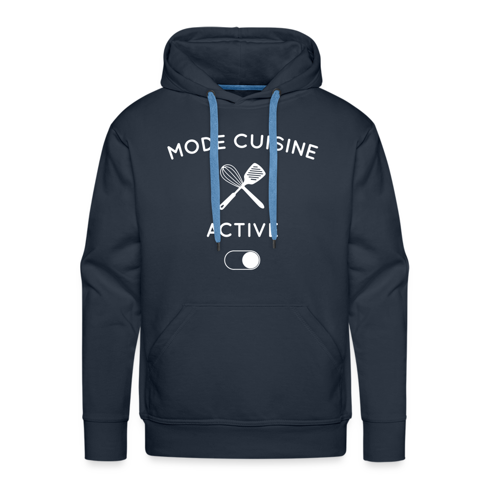 Sweat à capuche Premium Homme - Mode cuisine activé - marine