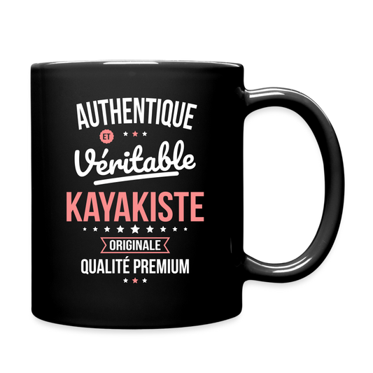 Mug uni - Authentique et véritable Kayakiste - noir