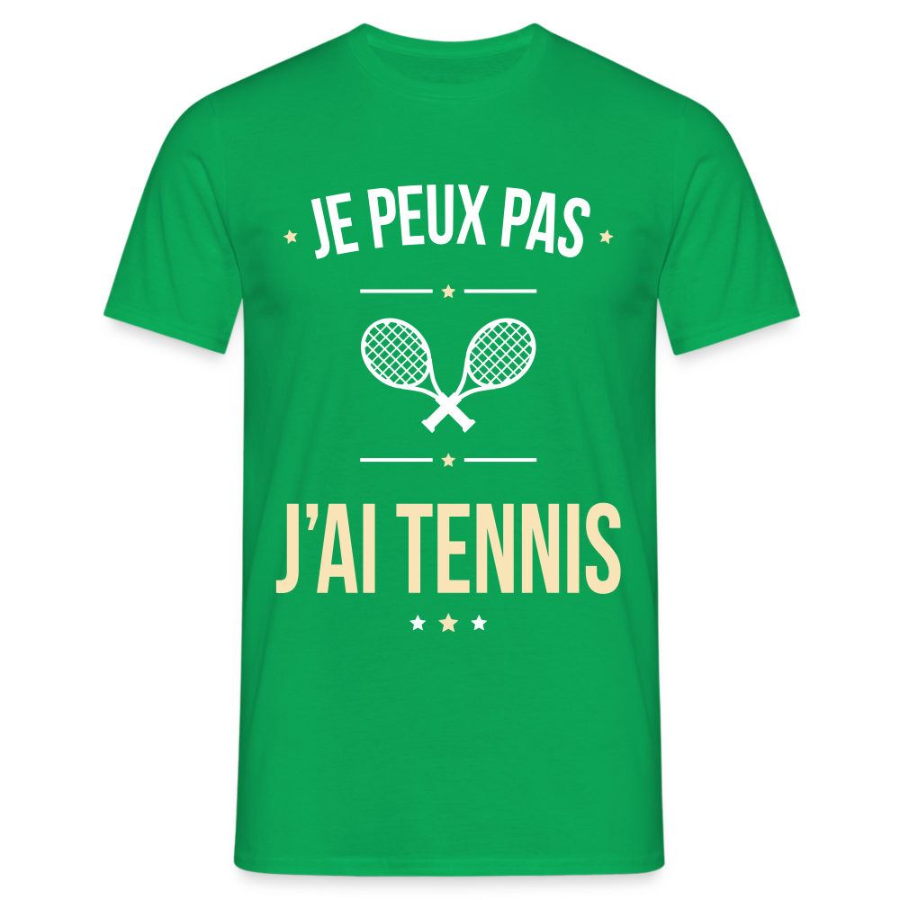 T-shirt Homme - Je peux pas j'ai Tennis - vert