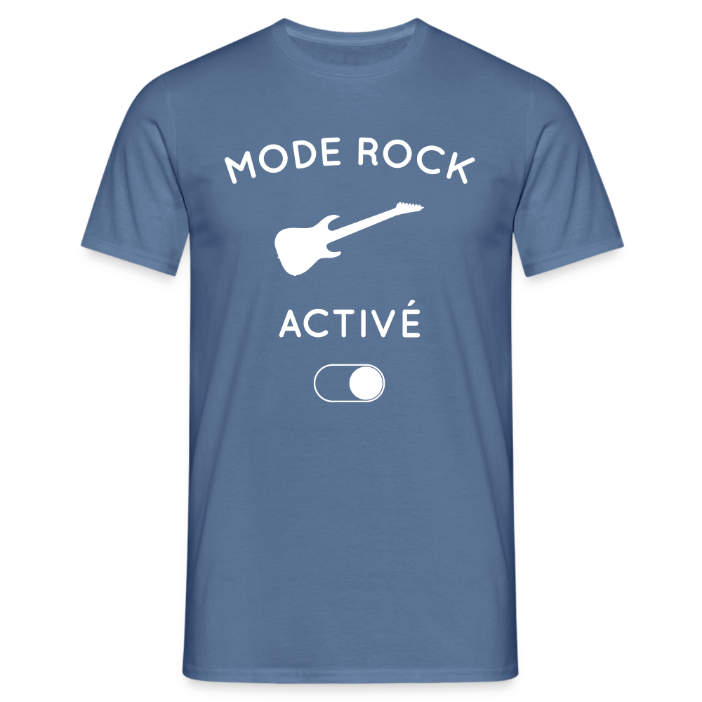 T-shirt Homme - Mode rock activé - bleu pigeon 