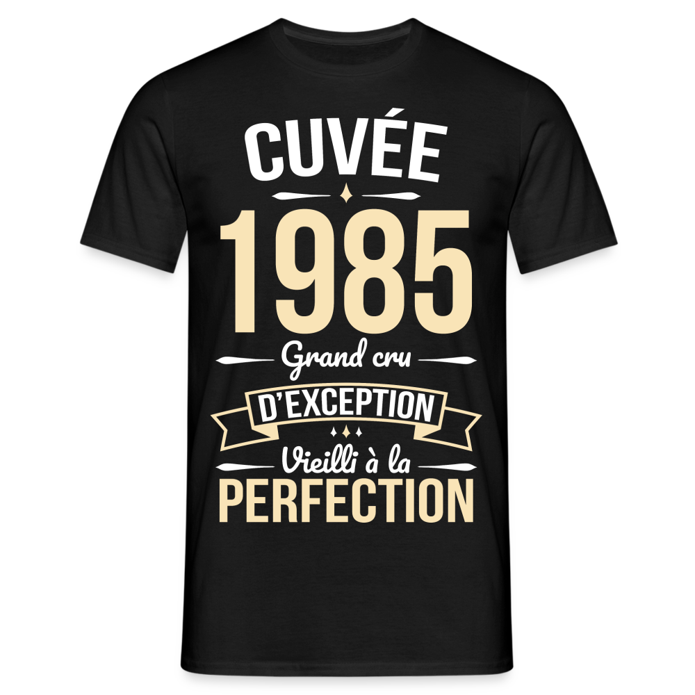 T-shirt Homme - Anniversaire 40 Ans - Cuvée 1985 - noir