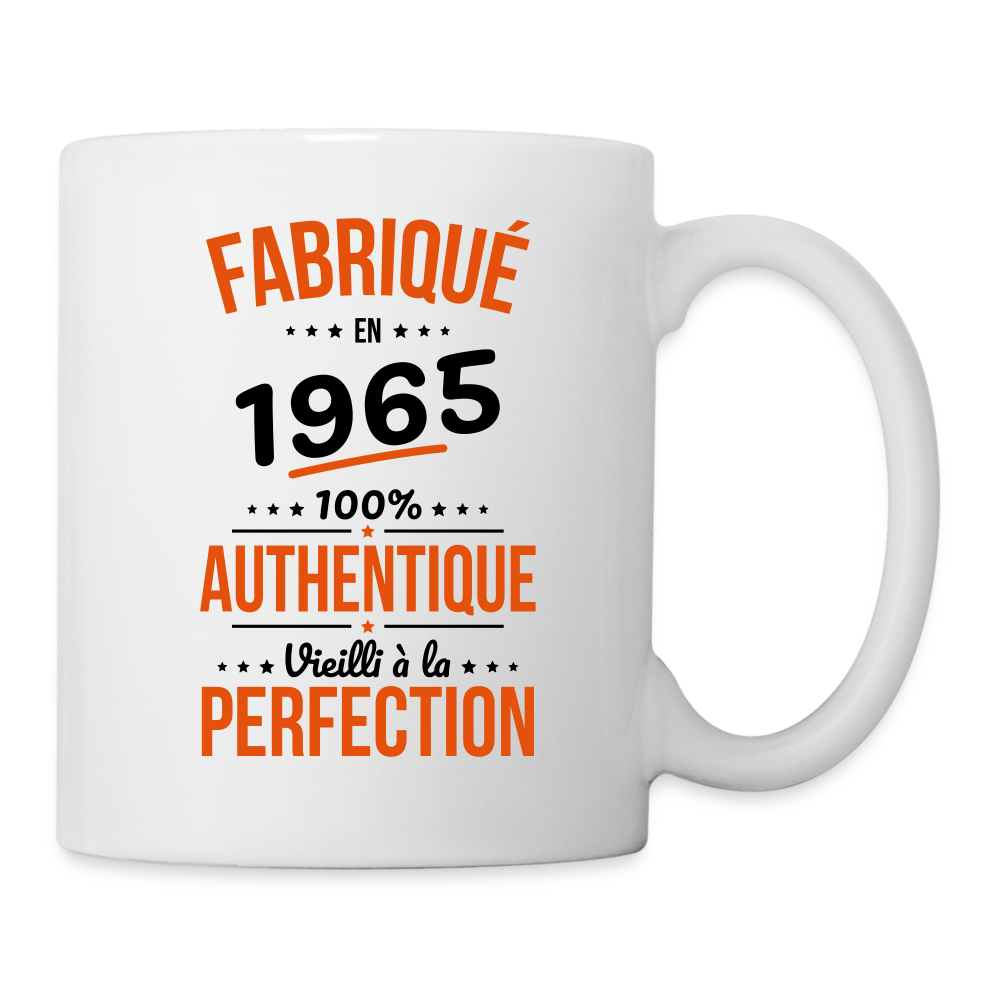 Mug blanc - Anniversaire 60 Ans - Fabriqué en 1965 - blanc